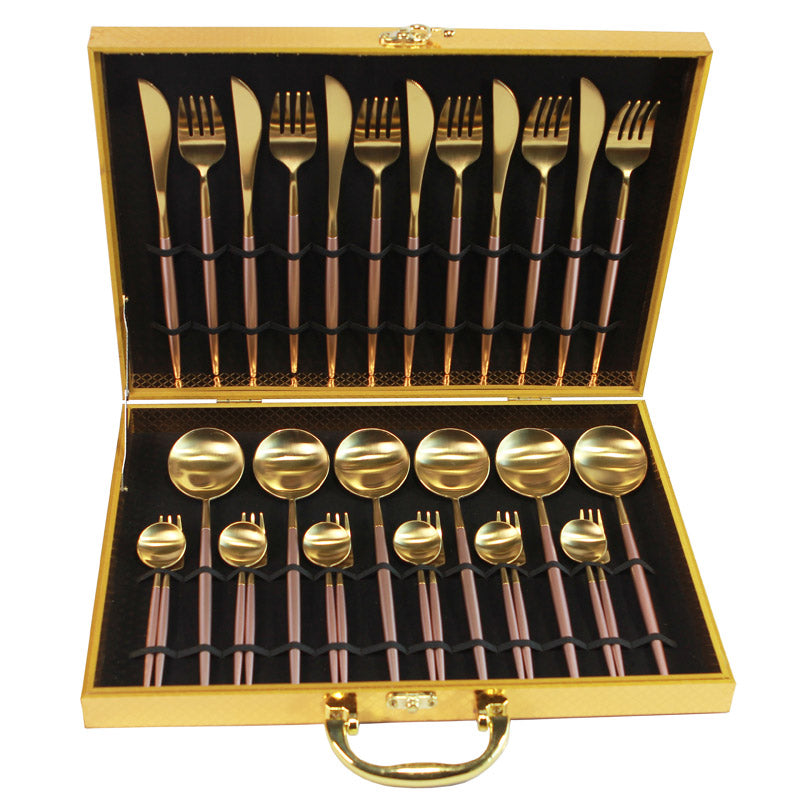 Luxury Box of Gold Cutlery Set (multiple options)