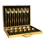 Luxury Box of Gold Cutlery Set (multiple options)