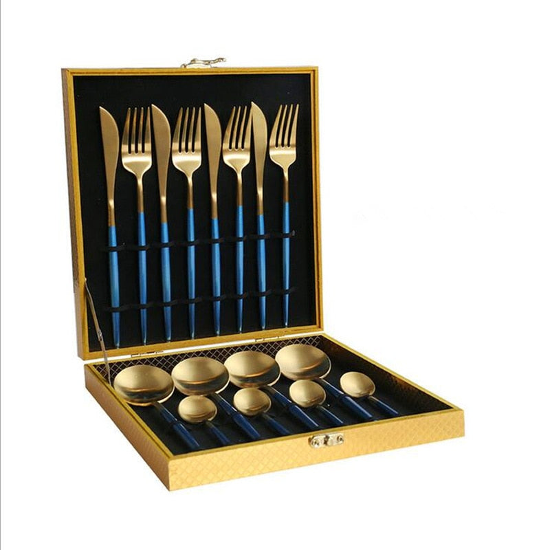 Luxury Box of Gold Cutlery Set (multiple options)