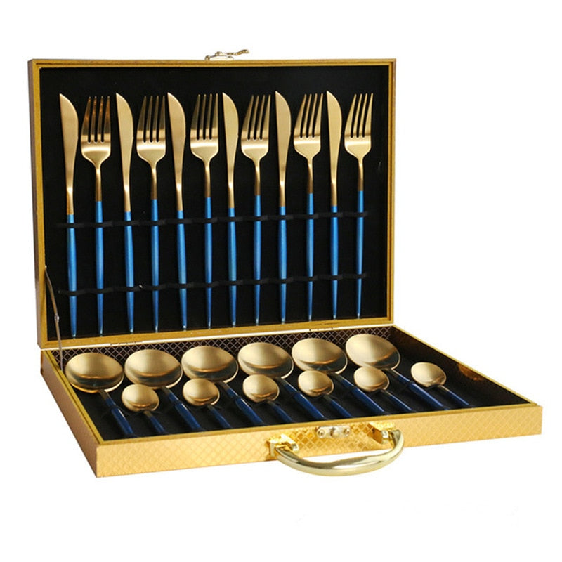 Luxury Box of Gold Cutlery Set (multiple options)